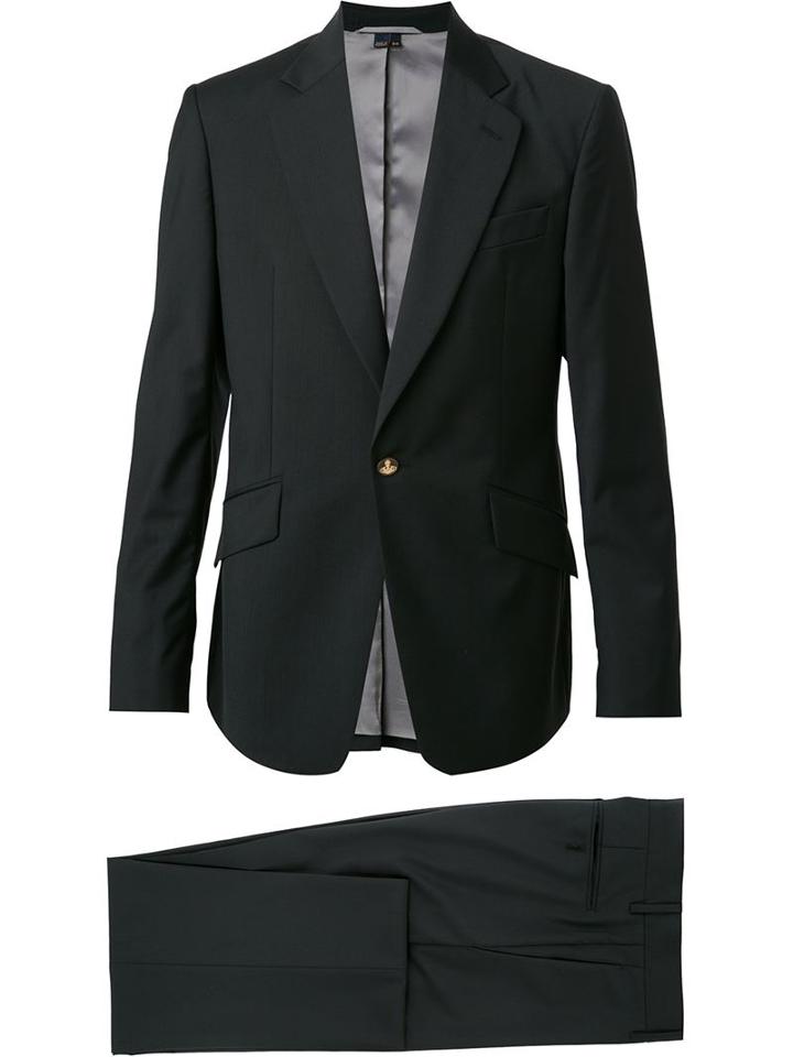 Vivienne Westwood Man Two Piece Suit, Men's, Size: 50, Black, Wool