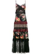 Twin-set Georgette Long Dress - Black