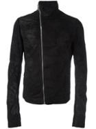 Rick Owens Mollio's Biker Jacket, Men's, Size: 50, Black, Sheep Skin/shearling/cupro/cotton