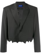 Ader Error Distressed Fitted Blazer - Grey