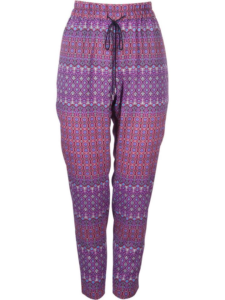 Astraet Drawstring Ethnic Print Tapered Trousers