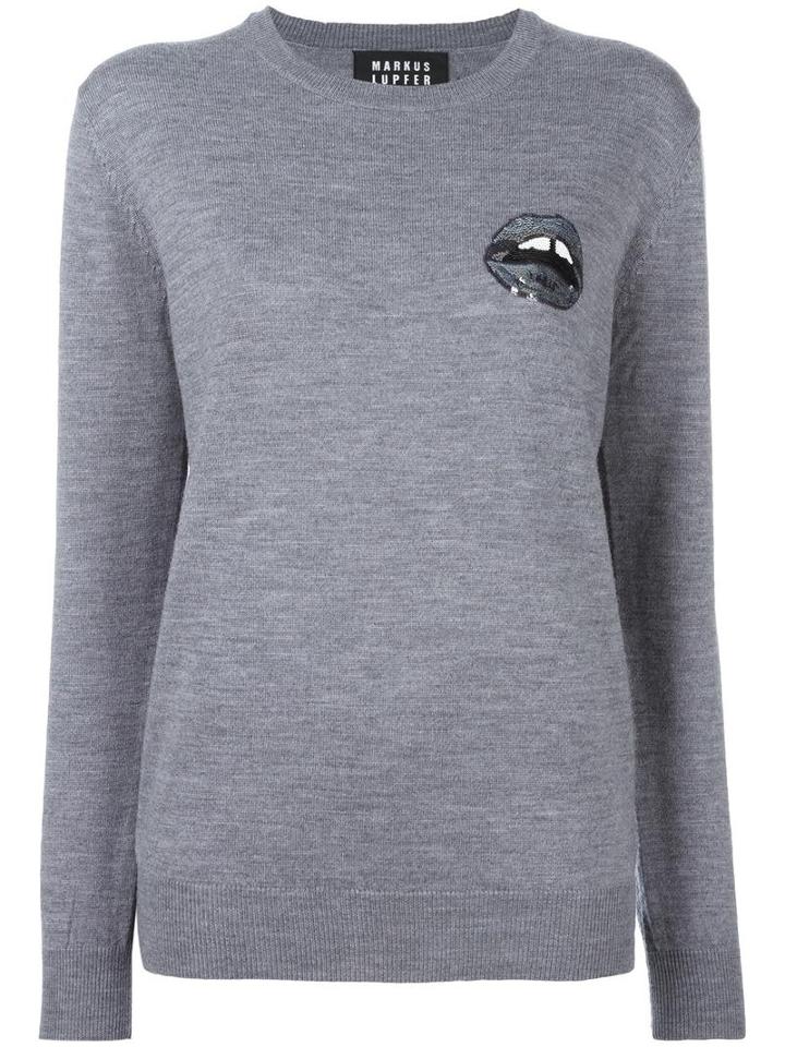Markus Lupfer 'mini Lara Lip Natalie' Jumper, Women's, Size: Large, Grey, Merino