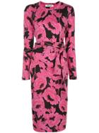 Diane Von Furstenberg Gabel Belted Midi Dress - Pink