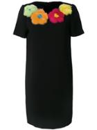 Boutique Moschino Floral Embellished Dress - Black