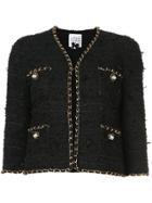 Edward Achour Paris Embroidered Fitted Jacket - Black