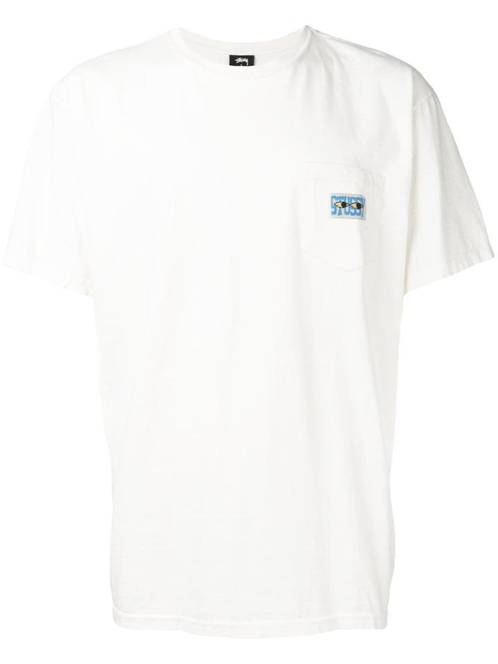 Stussy Eyes Slip Pocket T-shirt - Neutrals