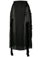 Parlor Midi Sheer Skirt - Black