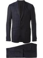 Z Zegna Checked Suit, Men's, Size: 50, Blue, Cupro/wool