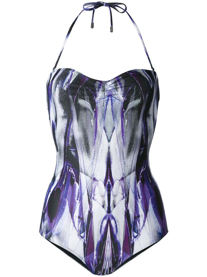 Mona - Bandeau Phoenix Swimsuit - Women - Polyester/spandex/elastane - L, Pink/purple, Polyester/spandex/elastane