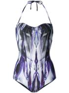 Mona - Bandeau Phoenix Swimsuit - Women - Polyester/spandex/elastane - L, Pink/purple, Polyester/spandex/elastane