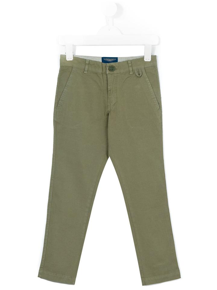 Aston Martin Kids - Classic Chinos - Kids - Cotton/spandex/elastane - 10 Yrs, Boy's, Green