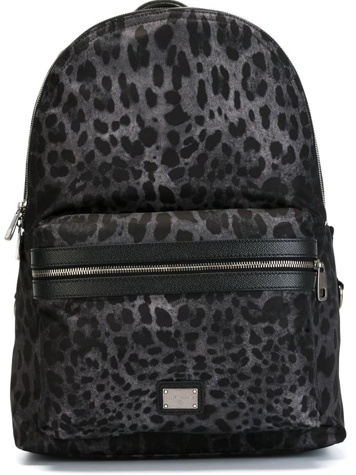 Dolce & Gabbana Vulcano Backpack, Grey, Cotton/calf Leather/polyamide