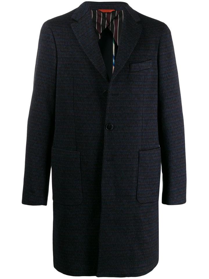 Missoni Multicolour Thread Coat - Blue