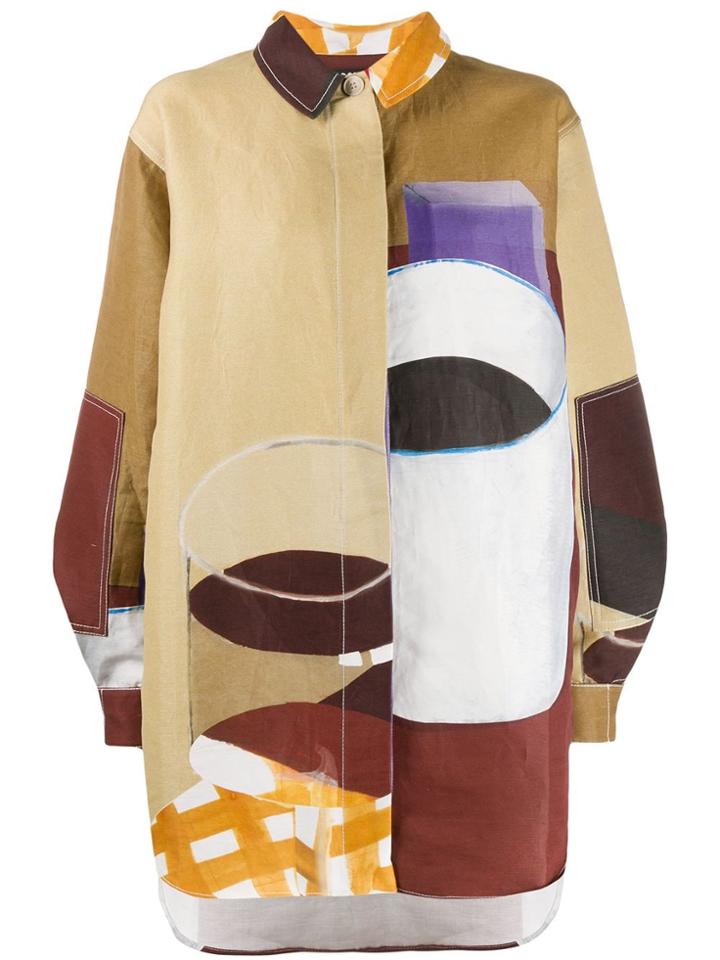 Jacquemus Geometric Print Shirt - Neutrals