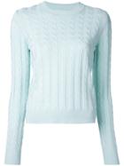Jil Sander Navy Crew Neck Jumper, Women's, Size: Large, Green, Cotton/rayon