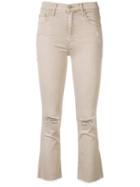 Mother Cropped Flared Jeans, Women's, Size: 29, Brown, Cotton/polyester/spandex/elastane