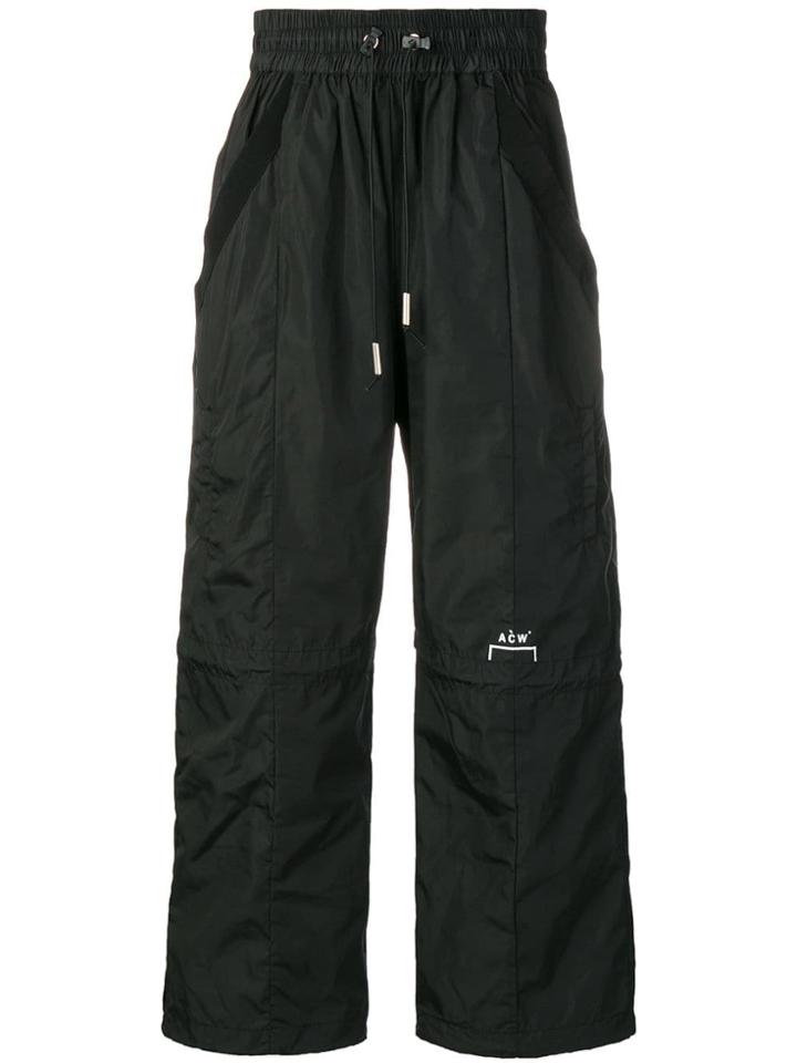 A-cold-wall* Elasticated Wide Leg Trousers - Black