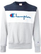 Champion Logo Sweatshirt, Men's, Size: Xl, Grey, Cotton/polyester