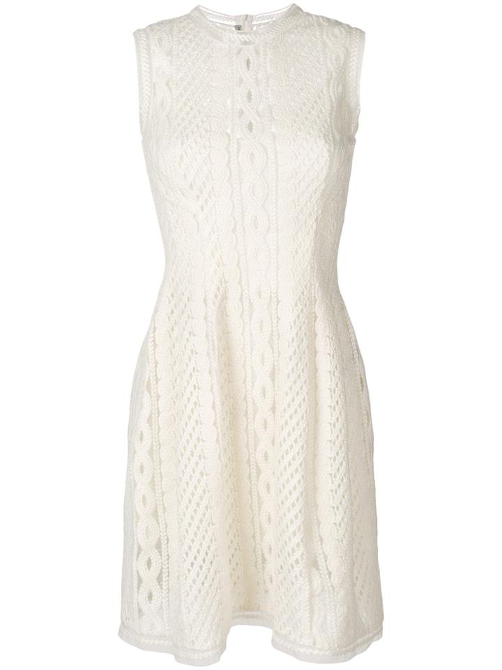 Ermanno Scervino Crochet Flared Dress - White