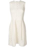 Ermanno Scervino Crochet Flared Dress - White