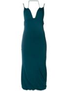 Romeo Gigli Pre-owned Plunge Dress - Blue