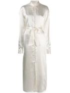 Mm6 Maison Margiela Button Shirt Dress - White