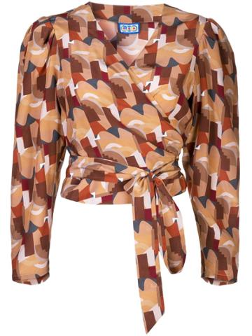 Lhd Abstract Wrap Top - Brown