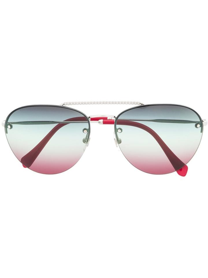 Miu Miu Eyewear Runaway Sunglasses - Metallic