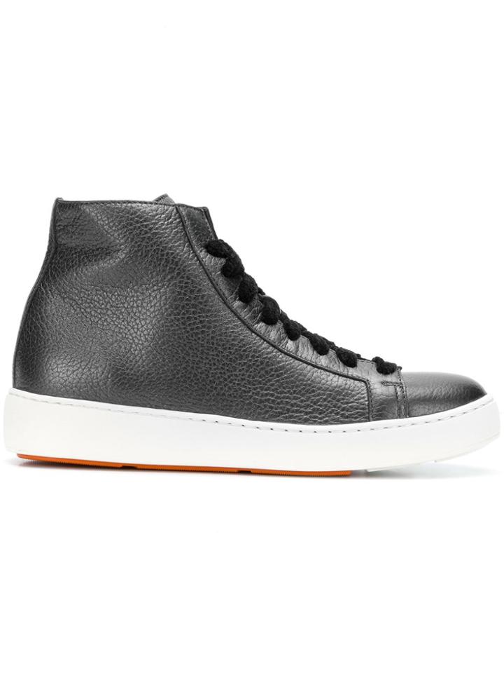 Santoni Lace-up Hi-top Sneakers - Grey