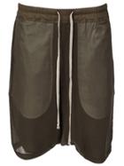 Rick Owens Drop Crotch Shorts, Women's, Size: 40, Green, Silk/cotton/cupro