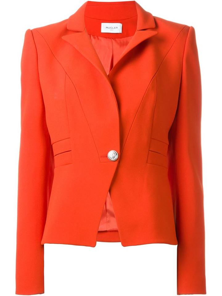 Mugler One Button Blazer