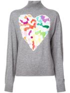Barrie Heart Intarsia Jumper - Grey