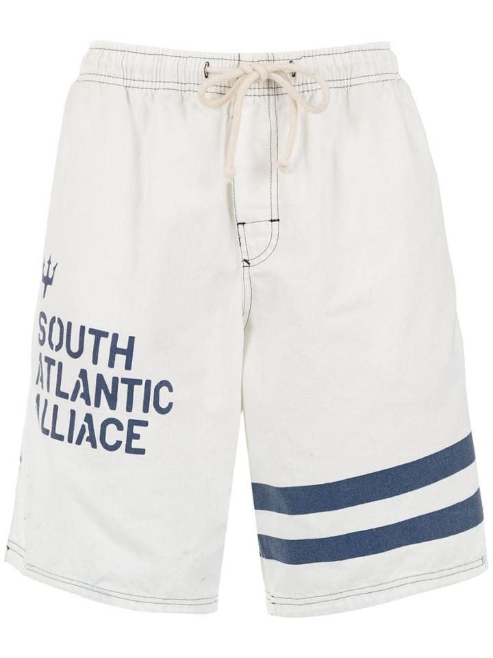 Osklen Printed Bermuda Shorts - White