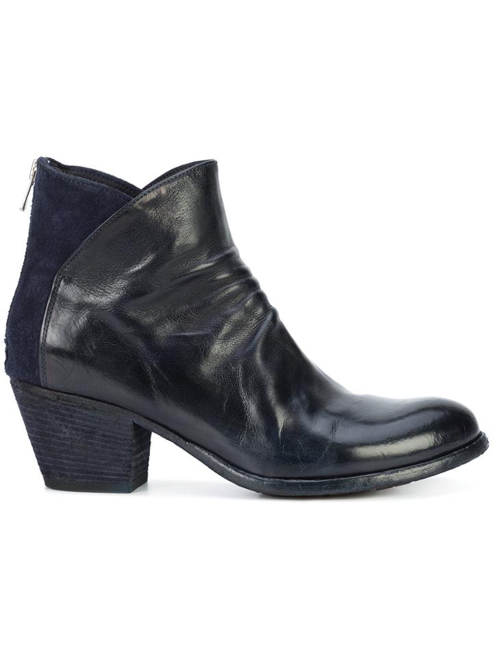 Officine Creative Two Tone Ankle Boots - Blue