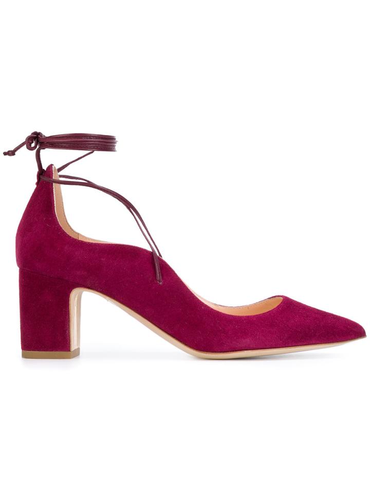 Rupert Sanderson Poet Pumps - Pink & Purple