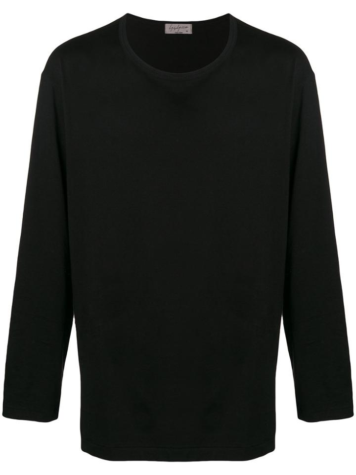 Yohji Yamamoto Long-sleeve Fitted Sweatshirt - Black