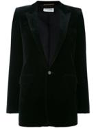 Saint Laurent - Classic Blazer - Women - Silk/cotton - 36, Black, Silk/cotton
