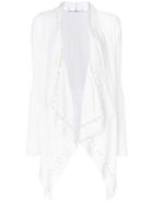 Givenchy Pearl Embellished Waterfall Cardigan - White