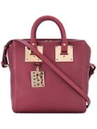 Sophie Hulme Double Handles Structured Tote, Women's, Red, Cotton/leather