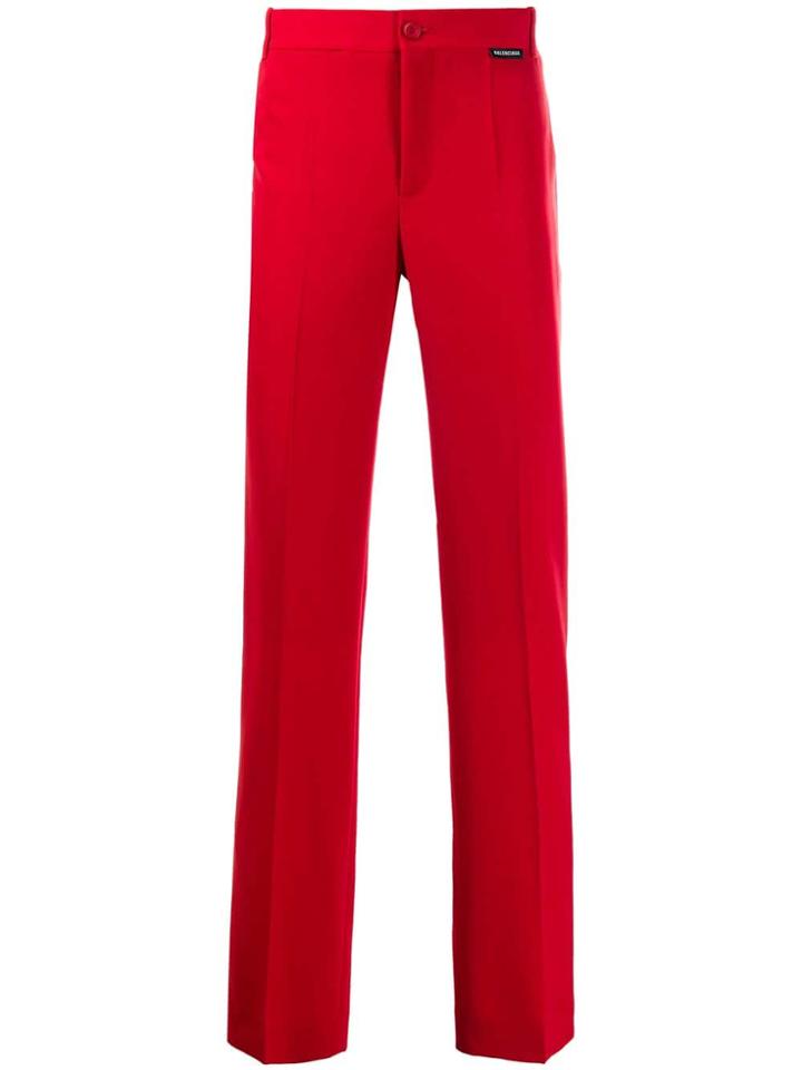 Balenciaga Wide Leg Trousers - Red
