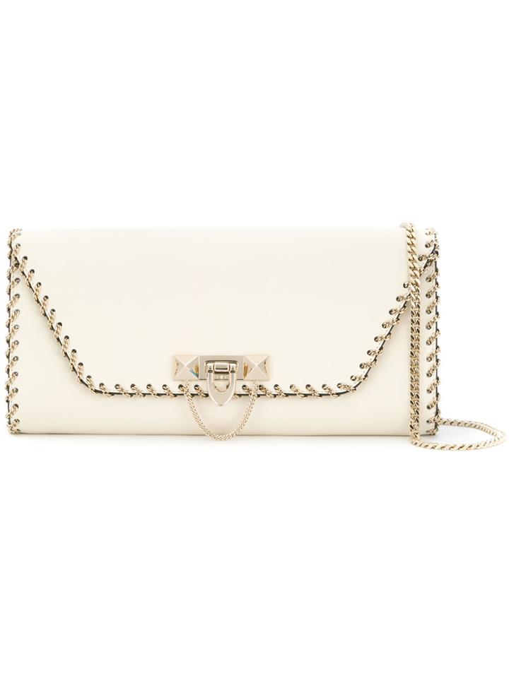 Valentino Valentino Garavani Demilune Clutch - White