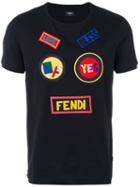 Fendi - Patch Fendi Face T-shirt - Men - Cotton - 48, Black, Cotton
