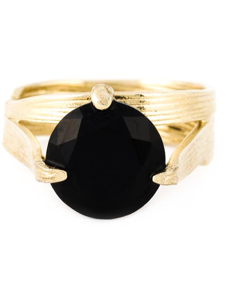 Wouters & Hendrix 'bamboo' Onyx Set Of Rings