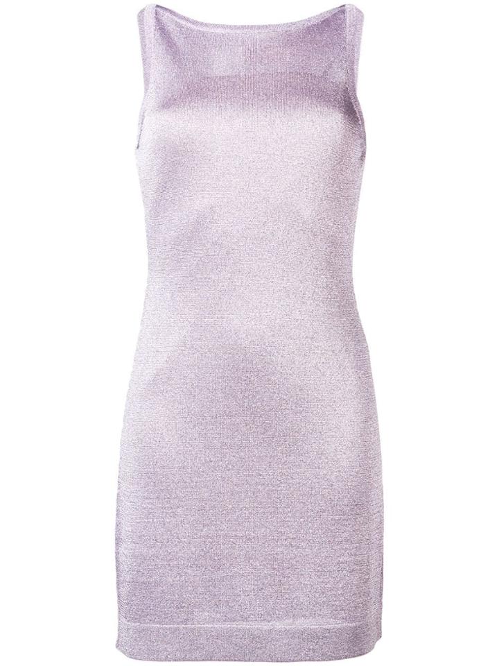 Missoni Shimmer Knit Fitted Dress - Purple