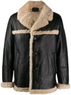 Prada Faux-fur Lined Coat - Black