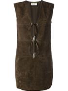 Saint Laurent Lace-up Tunic Dress