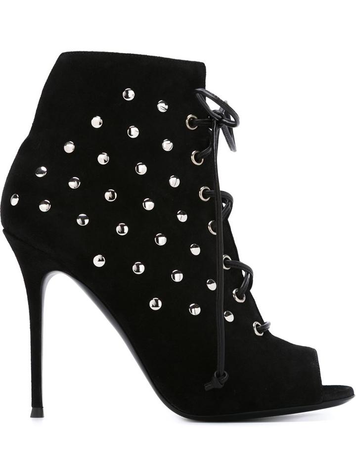 Giuseppe Zanotti Design Jenny Boots, Women's, Size: 39, Black, Suede/leather/metal Other