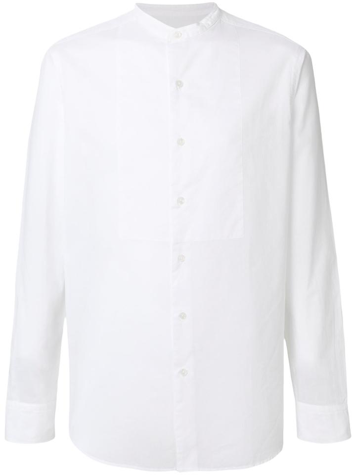Paolo Pecora Band Collar Shirt - White