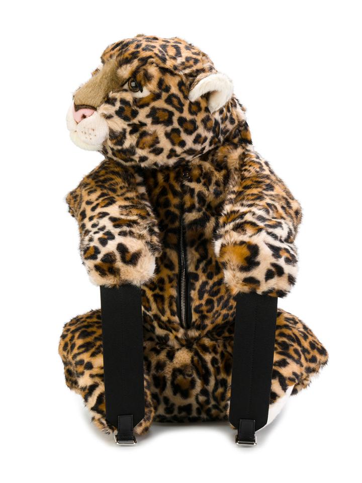 Dolce & Gabbana Leopard Stuffed Toy Backpack - Nude & Neutrals