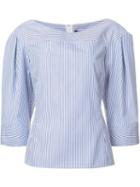 Derek Lam Fine Stripe Blouse, Women's, Size: 40, Blue, Cotton